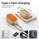 3-in-1 Self-Cleaning Steam Grooming Brush for Dogs & Cats