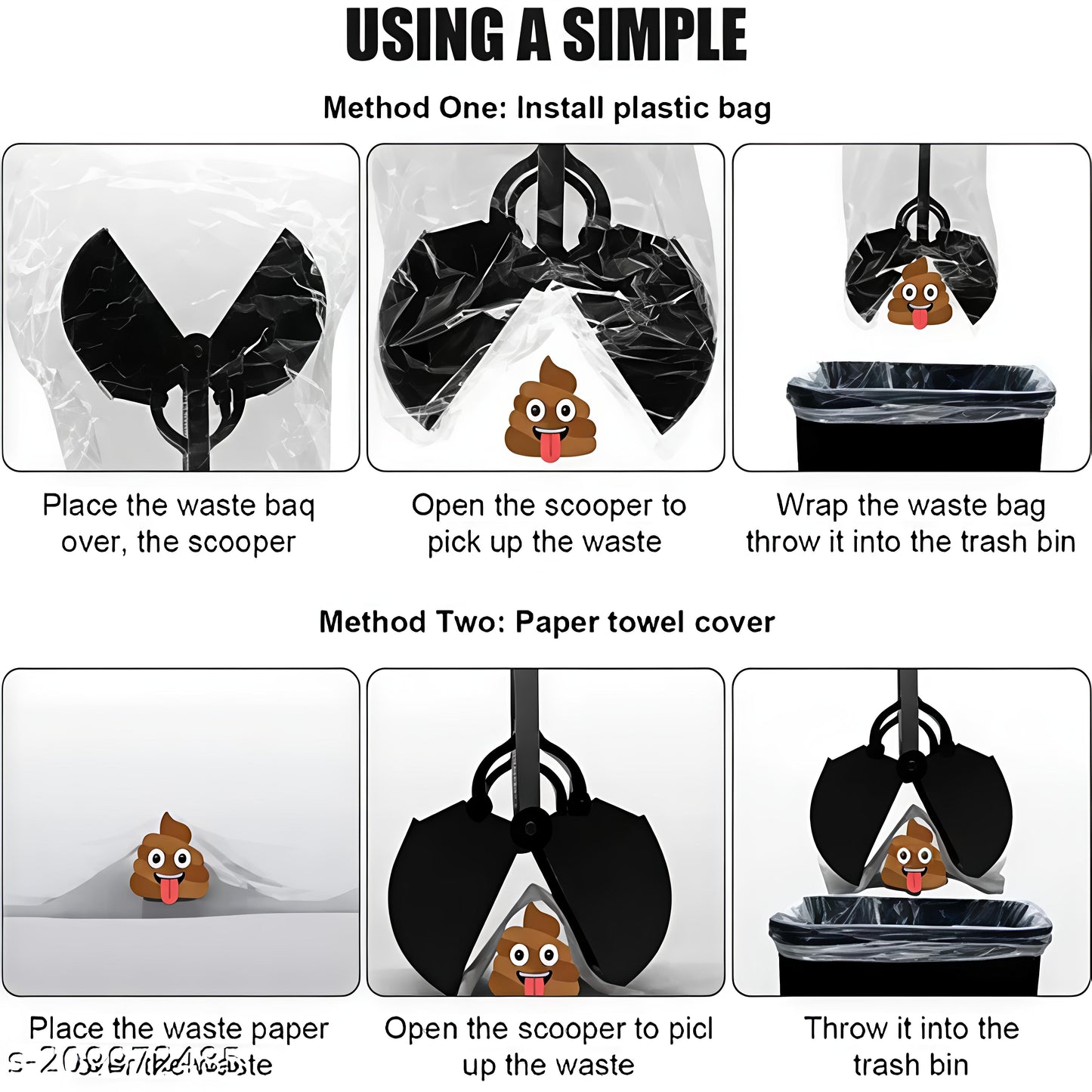 Rolloverforpaws Dog Poop Scooper for Pets - One-Handed