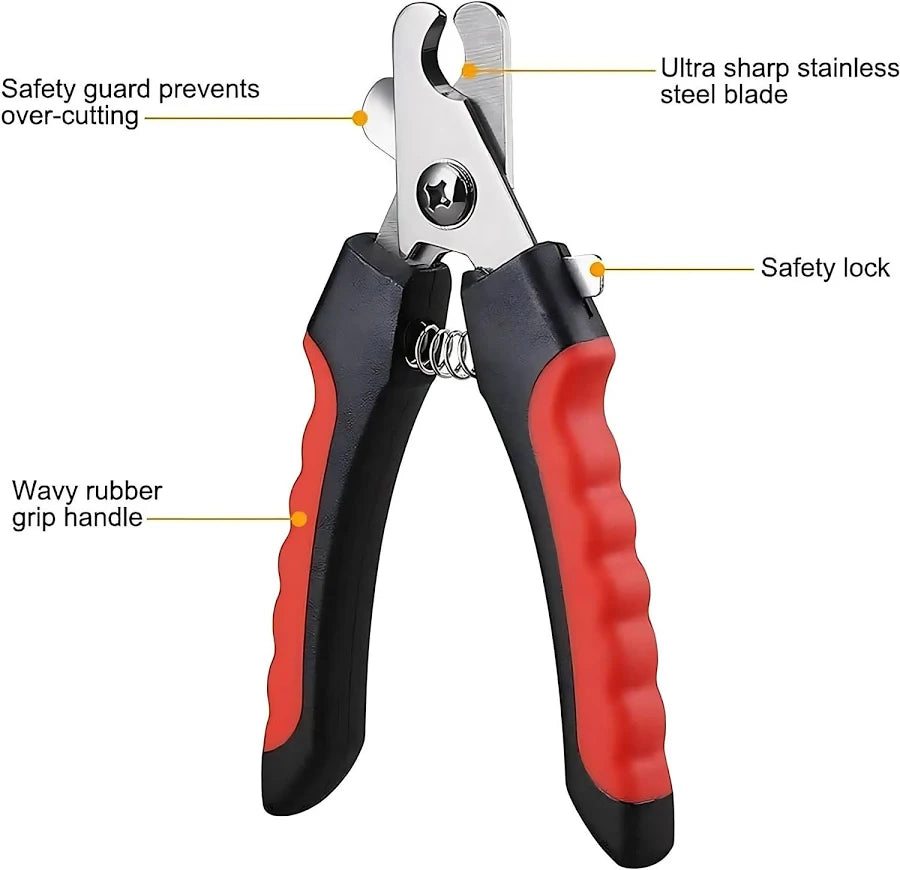 Pet Nail Clipper & Trimmer for Dogs & Cats (M Size)