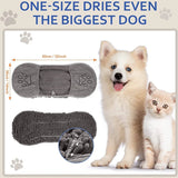 Quick Dry Dog Bath Towel with Hand Pockets