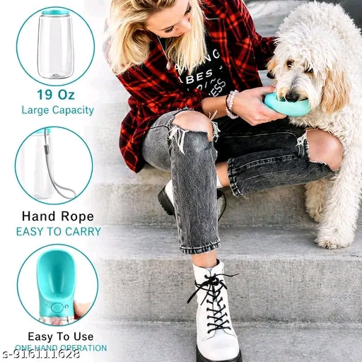 Portable Dog Water Bottle with Food Container