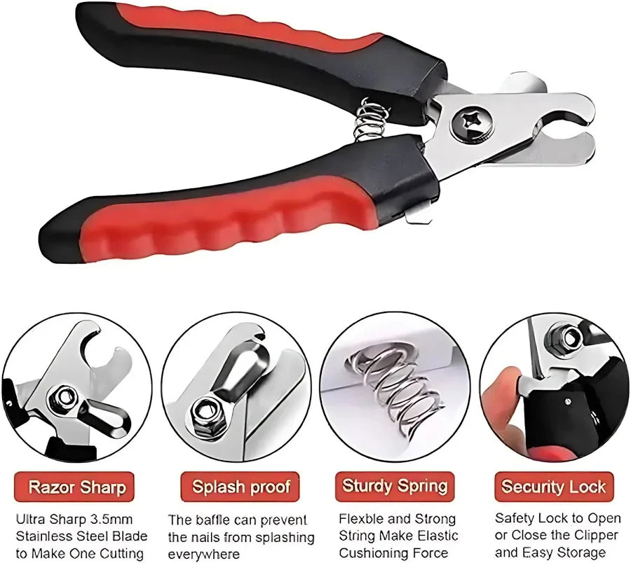 Pet Nail Clipper & Trimmer for Dogs & Cats (M Size)