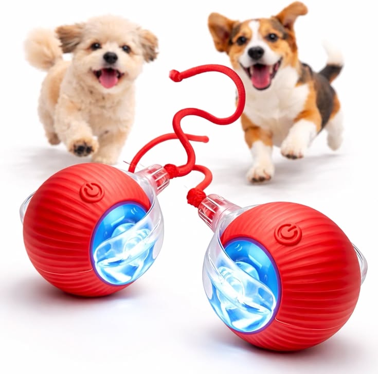 USB Rechargeable Smart Rolling LED Ball for Dogs & Cats